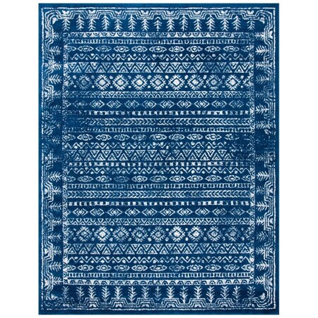 Safavieh 9 x 12 ft. Tulum Contemporary Rectangle Rug, Navy & Grey TUL271N-9